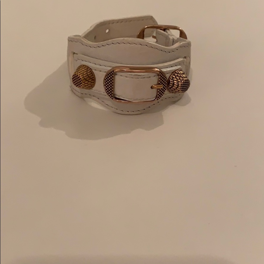 Balenciaga bracelet white/cream and gold